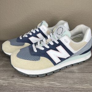 New Balance 574 Rugged Blue Beige Men's Size 10 EUC